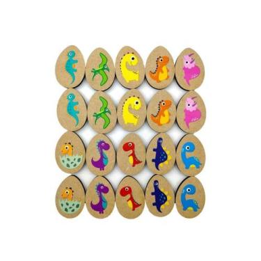 Imagem de Jogo Da Memória Dinossauros - Brinquedo Educativo Em Madeira - Elefant