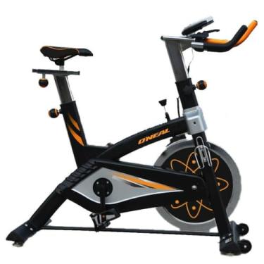 Imagem de Bicicleta Spinning Ergométrica com Flywheel de 18kg, Freio Ajustável, Correia Silenciosa e Assento com Múltiplos Ajustes – Uso Semi Profissional