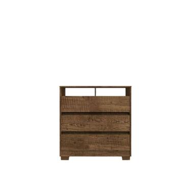 Imagem de Comoda San José Com 3 Gavetas Cor Malbec  90x96 Para Tv Até 39 Polegadas  EdeCasaMoveis