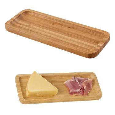 Imagem de Kit 02 Petisqueira Bambu Retangular Petisco Frios Queijo Eventos Churr