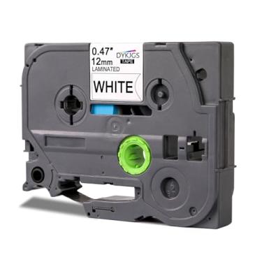Imagem de DYKJGS Fita de etiqueta compatível Brother Tz Tze231 12 mm 0,47 polegadas preto sobre branco, substituição para fita de etiqueta laminada Brother Ptouch H110 D210 D220 2040