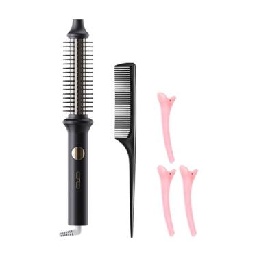Imagem de Escova Modeladora,Escova Modeladora Elétrica Para Ondulação - Modelador Sem Danos Pente de Caracóis Volume Ferramenta com Auto Desligamento
