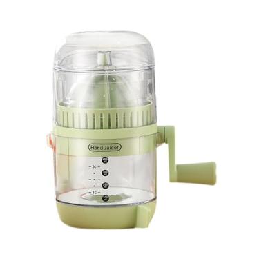 Imagem de IEUDNS Espremedor manual de laranja com capa protetora contra poeira, multiuso para toranja, base antiderrapante, leve, 4,9 polegadas x 8 polegadas, Verde