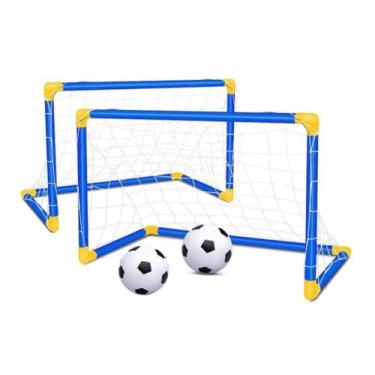 Imagem de Kit Mini Golzinho Trave Futebol Rede e Bola Brinquedos para Menino Linha Premium M5 Armarinhos (Kit 2)