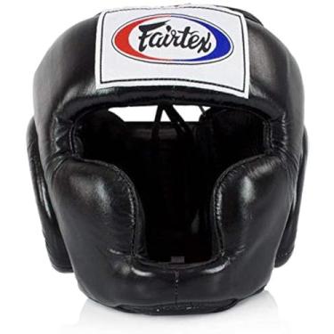 Imagem de Fairtex Headgear Protetor de cabeça Super Sparring com visão diagonal para Muay Thai, Boxe, Kickboxing