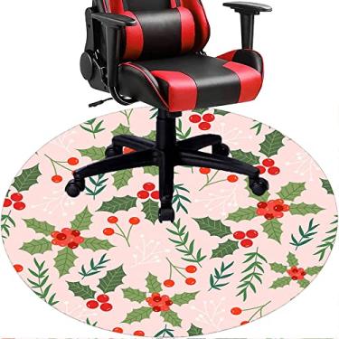 Imagem de Tapete de cadeira de escritório com flores, textura de flor, tapete de cadeira de mesa para piso de madeira de escritório em casa, protetor de piso de pilha baixa, redondo 78,7 cm
