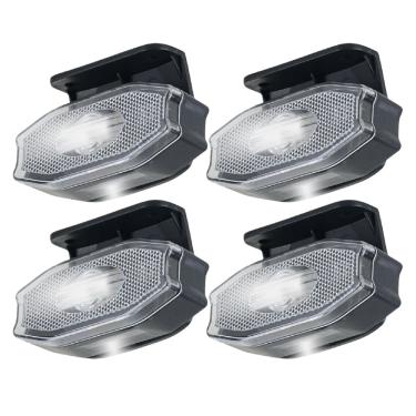 Imagem de 4 Lanterna Lateral Carreta Led Exclusive Branca C/ vigia 12/24v