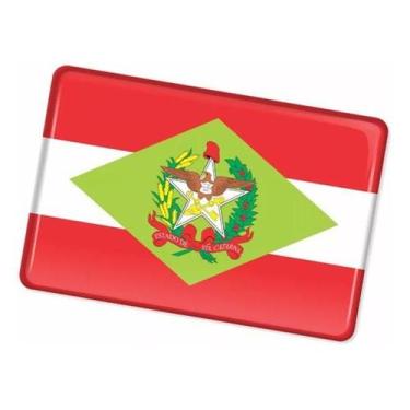 Imagem de Adesivo Bandeira Santa Catarina Resinado 4X6Cm Bd41 - Spts