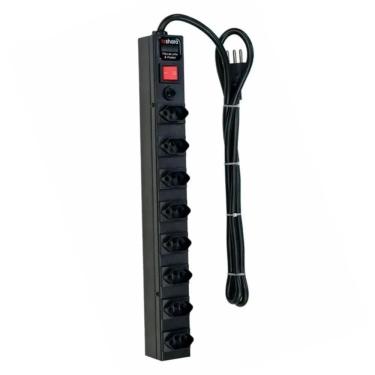 Imagem de Filtro De Linha Ts Shara Pdu Protetor 8 Tomadas - 562 Preto Bivolt