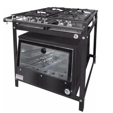 Imagem de Fogão Industrial Standard 4 Bocas Forno Vidro Porta Visor