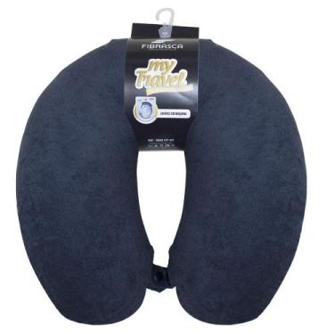 Imagem de Travesseiro De Pescoço My Travel Preto Fibrasca, Preto