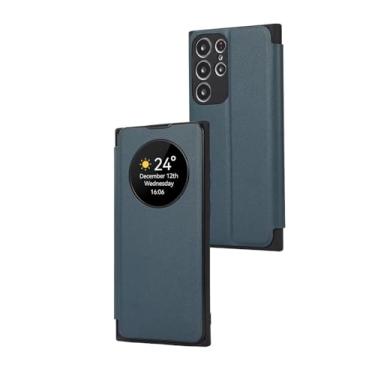 Imagem de Capa protetora transparente de couro tipo carteira para S24 S21 S22 S23 Ultra S30 Plus, verde, para Samsung S30 Plus