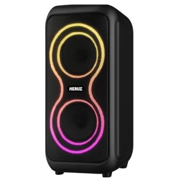 Imagem de Caixa de Som Ampificada com Bluetooth LED FM, USB Pendrive Grande Potencia Heruz
