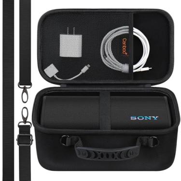 Imagem de Canboc Estojo de transporte para alto-falante Bluetooth portátil sem fio Sony ULT Field 3, bolsa ULT Field 3 com alça de ombro, bolso de malha para cabo USB ou outros acessórios, preta