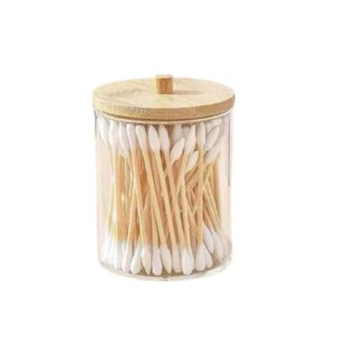 Imagem de Organizador Suporte Porta Algodao Cotonete Higiene Multiuso Acrilico C