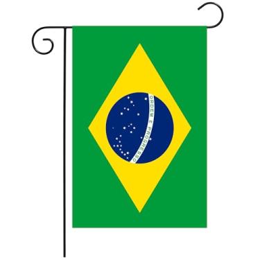 Imagem de Bandeiras pequenas de jardim 30,5 x 45,7 cm, dupla face, resistentes ao clima, para decoração interna externa (Brasil)
