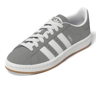 Imagem de Adidas Campus 00S J 3-Stripes 60S Tênis retrô contrastante (cinza e branco, 36), Cinza três/branco nuvem/branco nuvem, 6.5 Big Kid