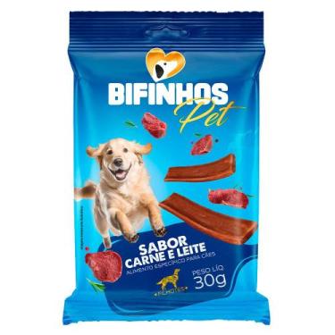Imagem de Bifinhos Pet para Cães Filhotes Sabor Carne e Leite 30g