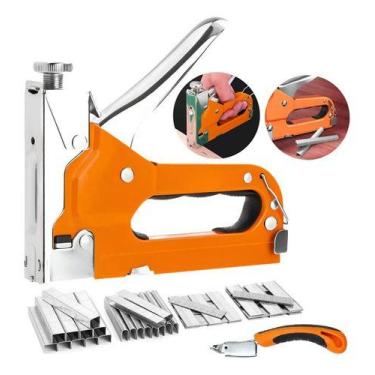 Imagem de Grampeador Tapeceiro Profissional 3 Em 1 + 300 Grampos - Nebi Magazine