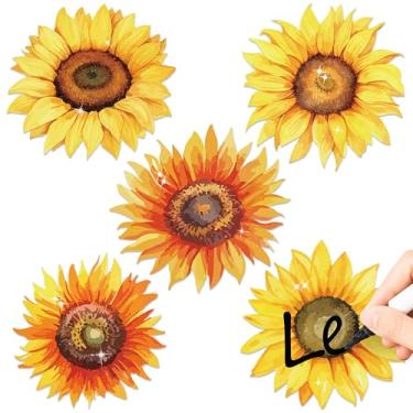 Imagem de Recortes florais de outono com glitter – 100 peças de recortes em forma de flores de outono, papel de Ação de Graças, cortado com pontos de cola, para festas de fim de ano, chá de bebê, casa, escola