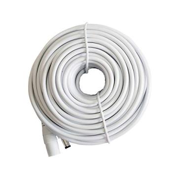 Imagem de Zinuods Cabo De Extensão Alimentação 12 V Cc 66 Pés, Plugue 2,1 Mm X 5,5 Mm, Cabos Universais Compatíveis Com Adaptador Para Câmera Ip Segurança Residencial (20 M), Branco