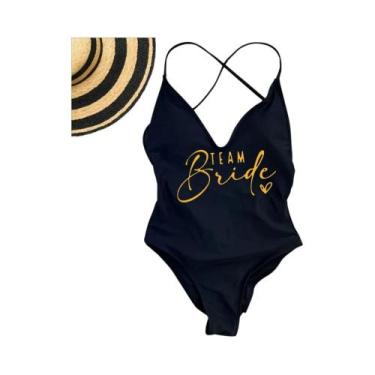 Imagem de Maiô Rosa Gold Acolchoado - Ideal para Equipe da Noiva, Praia e Piscin