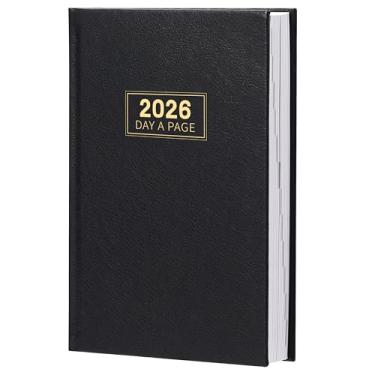 Imagem de Agenda diária 2023 - 2023 Planner Diário Uma página por dia, Calendário de página por dia 2023 de janeiro de 2023 a dezembro de 2023, Agenda de dia A5, Caderno de Diário Completamente Forrado e Datado, 14,7 cm x 21,3 cm, Agenda para 365 dias, abas diárias + Capa de couro - preta