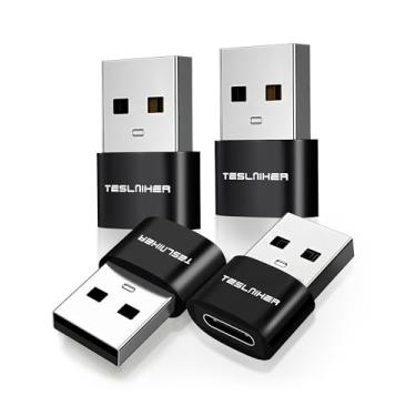 Imagem de Teslniher Pacote Com 4 Adaptadores Usb Para C, Otg Fêmea E Macho, Conversor De Carregador Compatível Iphone 16, 15 14, Ipad Pro Air Mini, S24 S23