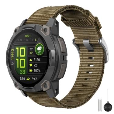 Imagem de MoKo Pulseira de relógio de nylon compatível com Garmin Instinct 3 de 45 mm; Instinct 2/2 Solar/2 Surf/2 Tactical ; Instinct Tactical/Tide/Esports/Solar, pulseira de substituição de liberação rápida