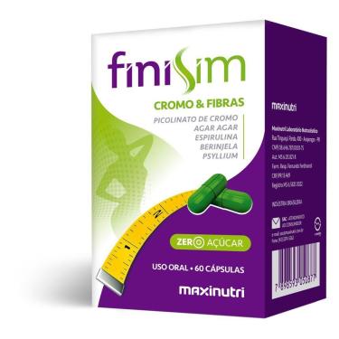 Imagem de Finisim Picolinato De Cromo & Fibras Maxinutri 60 Cápsulas