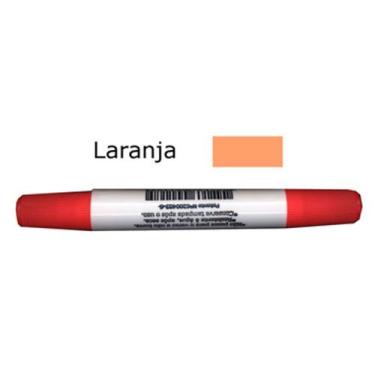Imagem de Caneta para Tecido Decorart Ponta Dupla, LARANJA