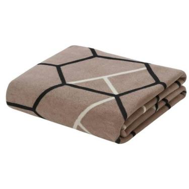 Imagem de Manta Microfibra Estampada Casal 180x200 Admirare, Hexágono