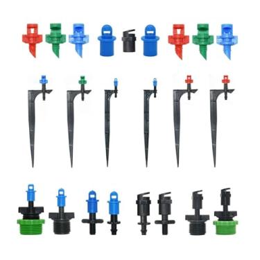 Imagem de Suprimentos de jardim 90/180/360 Degree Refraction Nozzle Sprinkler Head Thread Connection Garden Irrigation Mist Sprayer for Greenhouse Bico(L)