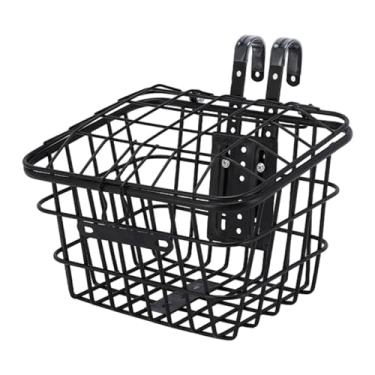 Imagem de UGPLM Cesta de bicicleta infantil Cesta de ciclismo com ganchos Decoração frontal Parques de bicicleta, com Tampa