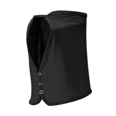 Imagem de kowaku Protetor solar para pescoço, protetor leve para o rosto, cobertura refrescante para viagens, praia, acampamento, ciclismo, Preto