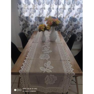 Imagem de Caminho ,Trilho,Passadeira de Renda 1.97 MT X 0,52CM - Branyl, Bege