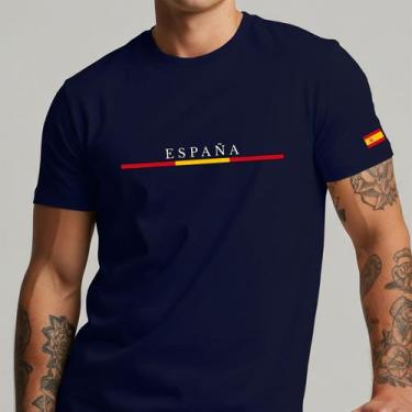 Imagem de Camisa Espanha 100% Algodão - NoBrand, Azul escuro, P