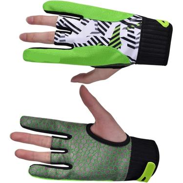 Imagem de Luvas De Boliche 1 Par De Luvas Para Malhar Esportes Protetor De Polegar Boliche Acessórios Respiráveis Fitness, Green, L