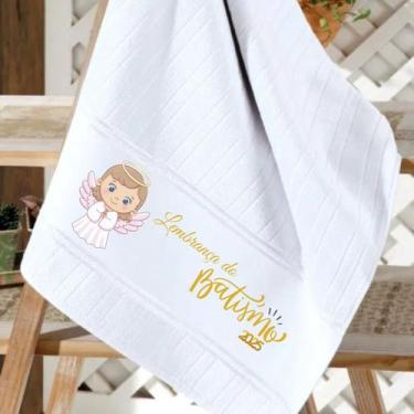 Imagem de Toalha meu batizado estampado 2025 lavabo mao pronta entrega - NM