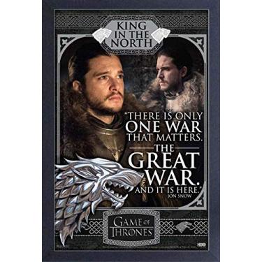 Imagem de BUY ART FOR LESS Pôster oficialmente licenciado de Game of Thrones - Jon Snow - Great War Art - 61 x 91 cm - Impressão decorativa - Papel pôster - Pronto para emoldurar