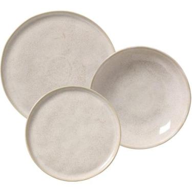 Imagem de Jogos Pratos 18 Peças Cerâmica Stoneware Bio Latte Rasos Fundos Sobrem