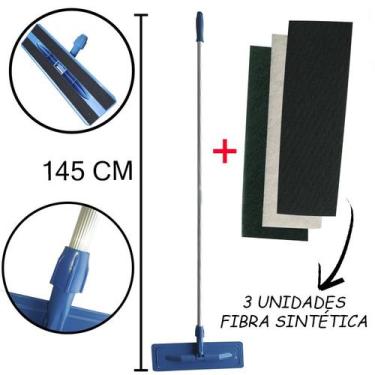 Imagem de Suporte Limpa Tudo (LT) Plus 40cm Com Cabo Extensor de Alumínio E 3 Pe