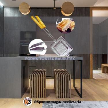 Imagem de Sanduicheira Assadeira Tostex Baurutex Alumínio Fundido  Forma de Pão 