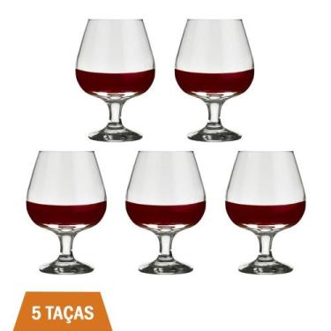 Imagem de Conjunto 5 Taça De Vidro 330ML Conhaque Nadir Figueiredo - NADIR FIGUE