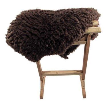 Imagem de Pelego Marrom Pele De Carneiro/Ovelha Escovado Montaria e Decoração - 