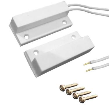Imagem de Sensor Magnético De Sobrepor Com Fio Alarme Porta Janela - WORLDSEG