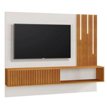 Imagem de Painel Málaga Ripado Com Led Cascata Mavaular Naturalle - Off White