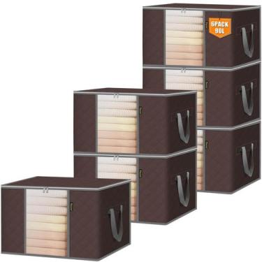 Imagem de Sacos de armazenamento de roupas BALEINE 24 galões 90L, pacote com 6 u