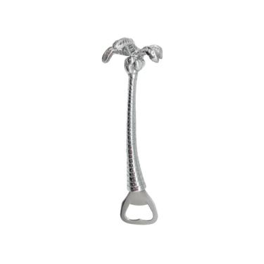 Imagem de Abridor de garrafa de palmeira | PRATA | BRILANTE | BARWARE | FRASCOS E CONJUNTOS DE FRASCO | ALUMÍNIO SANDCAST RECICLADO | FEITO À MÃO NO MÉXICO