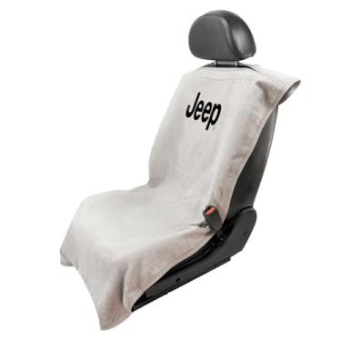 Imagem de Seat Armour Toalha protetora de assento para Jeep - Toalha de capa de assento de Jeep macia lavável na máquina - fácil de instalar, toalha de assento multiuso Jeep - cinza